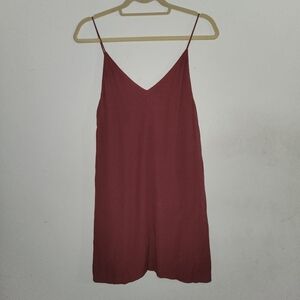 Aritzia Wilfred Free Maroon Red Mini Slip Dress